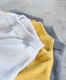 muuc 〈高品質シルク＆スーピマ超長綿〉〈洗えるニット〉半袖ボトルネックプルオーバー