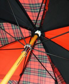 +RING 【限定/日本製】晴雨兼用傘（長ショート） RED-CHK SR428