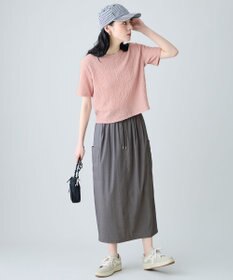 ANY レースショート丈Tシャツ