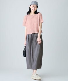 ANY レースショート丈Tシャツ