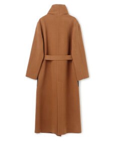 BEIGE， LEMOORE / ウールリバーフェイクレザーポケット付きコート