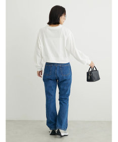 Green Parks ・Ｄｏｕｂｌｅ　Ｆｌａｇｓ　チョウチョ刺繍フレアデニム