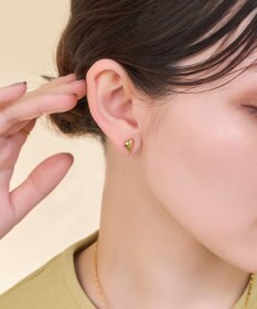 Phoebe 【痛くないシリーズ/金属アレルギー対応】ニュアンスハートライトフィットイヤリング　ゴールド