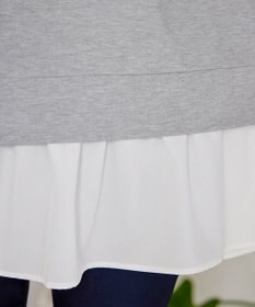 Tiaclasse L 【洗える】ポンチドッキングギャザーパーカー　