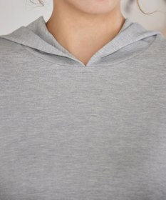 Tiaclasse L 【洗える】ポンチドッキングギャザーパーカー　