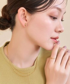 Phoebe 【痛くないシリーズ/金属アレルギー対応】ニュアンスハートライトフィットイヤリング　ゴールド