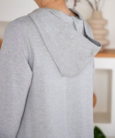 Tiaclasse L 【洗える】ポンチドッキングギャザーパーカー　