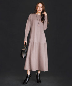 UNFILO マイビューティニット フレアワンピース モカ