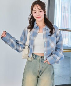 WEGO チェックショートシャツ