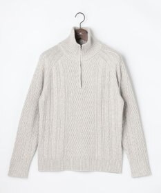 JOSEPH ABBOUD 【柔らか】ラムコットンハイネックジップ セーター