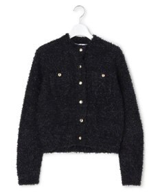 23区 L 【GOLD LABEL】リボンモールツイード ニットカーディガン