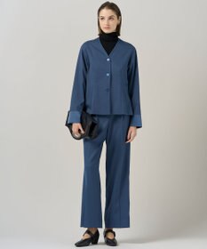 ICB 【CLASSY.掲載・裏起毛】 ウォームサテン カーディガンブラウス