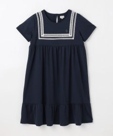 組曲 KIDS 【UVカット】【150-160㎝】セーラーレース ワンピース