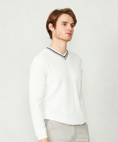 JOSEPH ABBOUD 【オーガニックコットン】JOE COTTONエアーパールリブ ニット