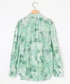 組曲 【前後着用可】ピオニーシフォンプリント ボウタイブラウス