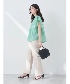 earth music&ecology カットツイルスリットセミフレアパンツ