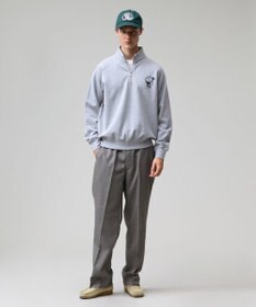 J.PRESS MEN 【AaronChang】【UNISEX】ワンポイントハーフジップ スウェットシャツ