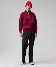 J.PRESS MEN 【AaronChang】【UNISEX】ワンポイントハーフジップ スウェットシャツ
