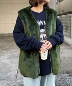 WEGO フェイクファーBIGベスト