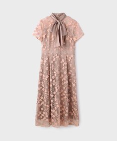 GRACE CONTINENTAL フラワ－フレアドレス