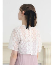 earth music&ecology ＳＥＴ２点　オーガンジー刺繍＋プリーツワンピース