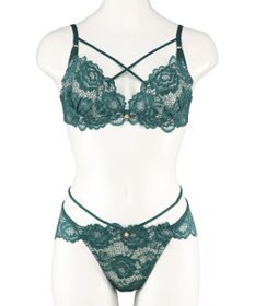 San-ai Resort（三愛水着楽園） 【WEB限定】【プチプラブラセット】純欲レーシーBIGクロスブラジャー＆ショーツセット 【northerly】