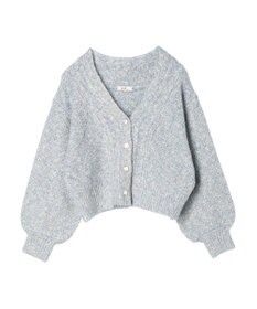 earth music&ecology ラメスラブニットカーディガン