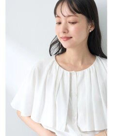 earth music&ecology ケープカラーブラウス