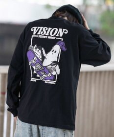 WEGO 【ユニセックス着用ITEM】別注VISIONゴーストスケーターグラフィックT（LS）