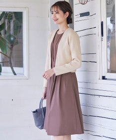 Tiaclasse L 【新色追加・洗える】ストレートショートニットボレロ