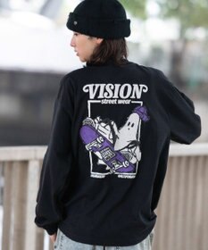 WEGO 【ユニセックス着用ITEM】別注VISIONゴーストスケーターグラフィックT（LS）