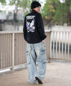 WEGO 【ユニセックス着用ITEM】別注VISIONゴーストスケーターグラフィックT（LS）
