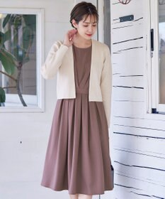 Tiaclasse L 【新色追加・洗える】ストレートショートニットボレロ