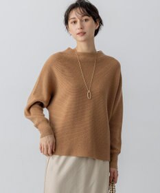 23区 【洗える】ウールカシミヤラメ ドルマンスリーブ ニット キャメル系