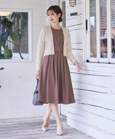 Tiaclasse L 【新色追加・洗える】ストレートショートニットボレロ