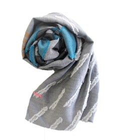 POLS ウールカットジャカードストール