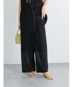 Te chichi クレープメッシュストレートパンツ（セットアップ可）