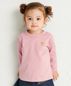 MIKI HOUSE HOT BISCUITS 【70-120cm】【Everyday Series】ワンポイント 長袖Tシャツ