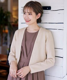 Tiaclasse L 【新色追加・洗える】ストレートショートニットボレロ