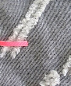 POLS ウールカットジャカードストール