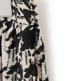 23区 S 【洗える】ハウンドトゥースアートプリント ギャザー スカート