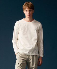 JOSEPH ABBOUD MOUNTAIN 【JAPANファブリック/吸水速乾】プレーティング天竺アウトドア Tシャツ ホワイト系