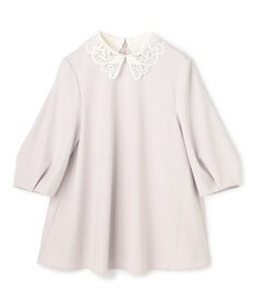 UNFILO 【2WAY/新色追加】BEAUTY MOVE レース襟ブラウス [NEW]ライトグレー