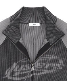 WEGO 【ユニセックス着用ITEM/MLサイズ展開】ラグラングラフィックニットブルゾン