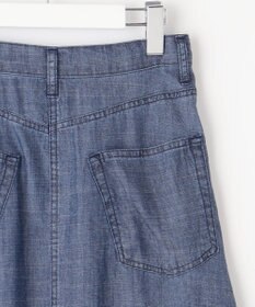 自由区 L 【洗える】テンセルリネンデニム  スカート