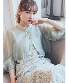 earth music&ecology ＳＥＴ２点　シアーブラウス＋レースキャミワンピース