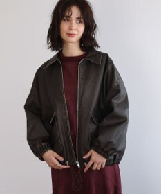 Green Parks ・ＥＬＥＮＣＡＲＥ　ＤＵＥ　フェイクレザーブルゾン