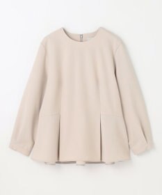 ANY L 【洗濯機可/ストレッチ/セットアップ可】イージーケアペプラムブラウス