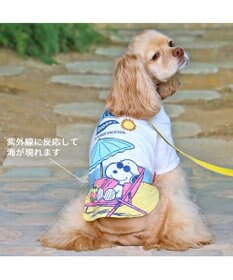 PET PARADISE スヌーピー UV反応 色が変わるTシャツ 《ビーチ柄》 中型犬 大型犬