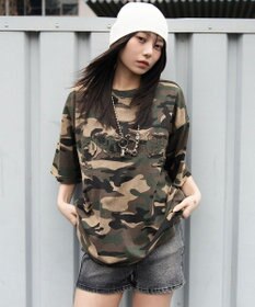 WEGO 【ユニセックス着用ITEM/MLサイズ展開】ブリーチダメージアップリケT（SS）